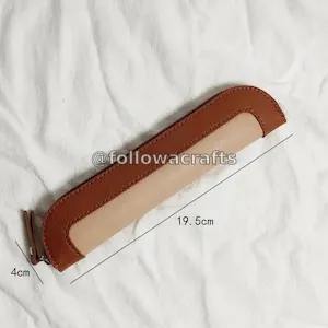 Zippered PU Leather Pencil Case1