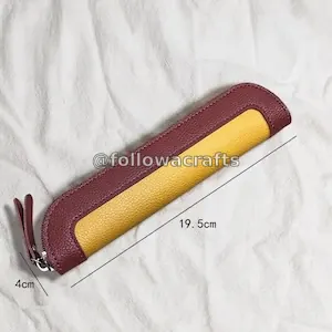 Zippered PU Leather Pencil Case2