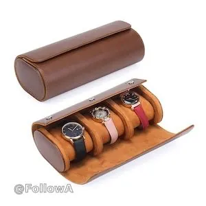 Fornecedor atacadista de rolo de relógio de viagem de couro PU personalizado